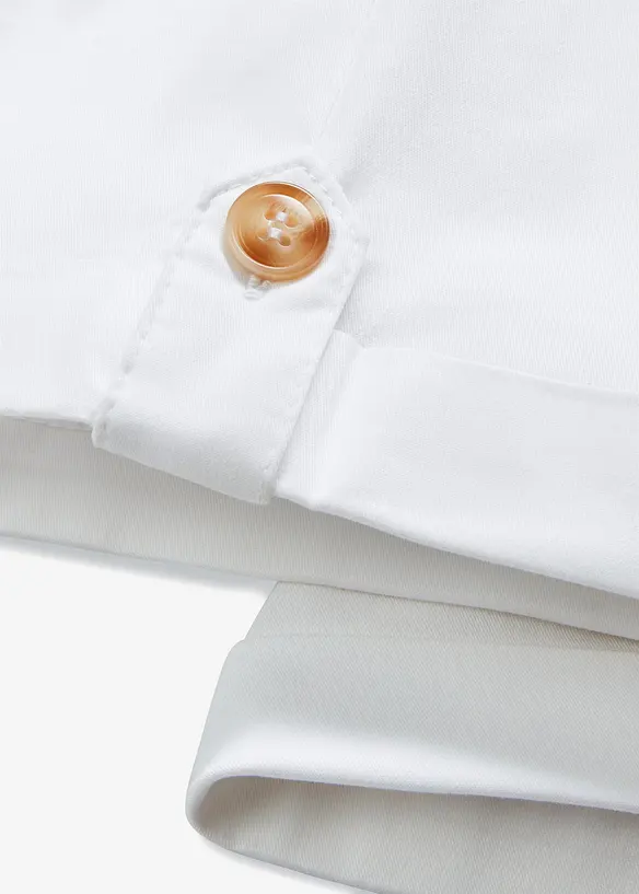 Bermudashorts i bomull med strikklinning, bonprix