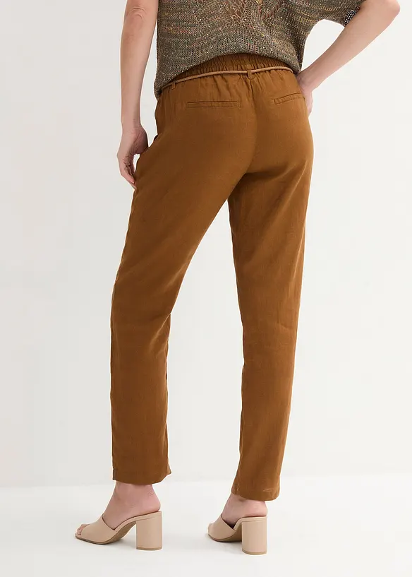 Pull on-bukse i 100% lin, bonprix