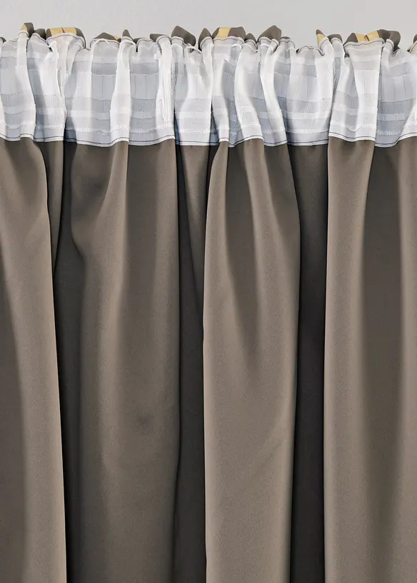 Mørkleggingsgardin med glanstrykk (1-pack), bonprix