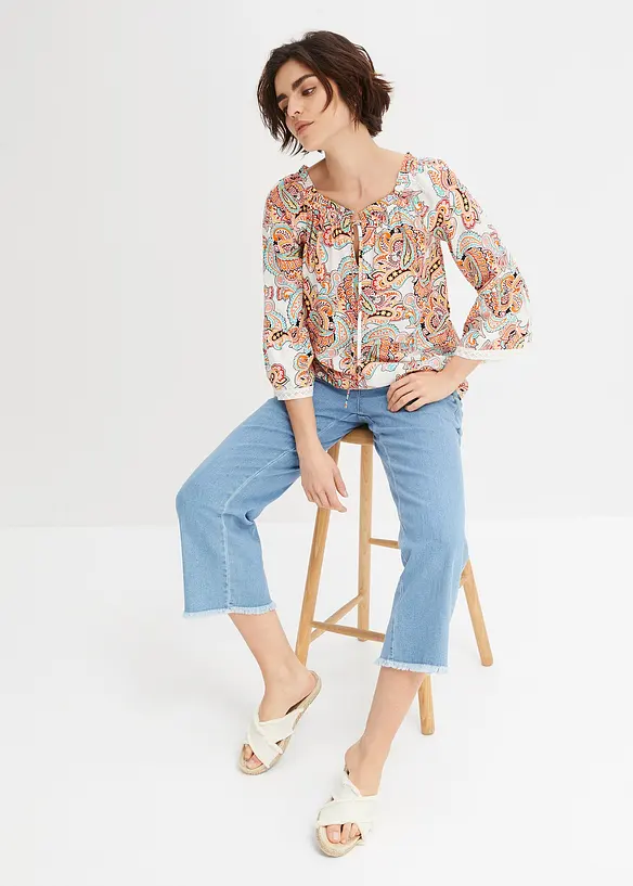 Bluse i lett viskose, bonprix