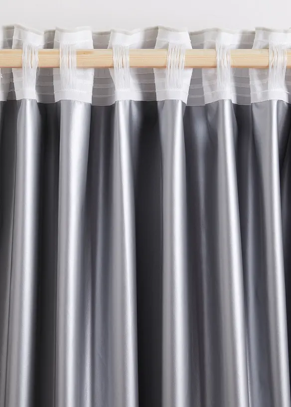 Termo-mørkleggingsgardin med fløyelsaktig overflate (1-pack), bonprix