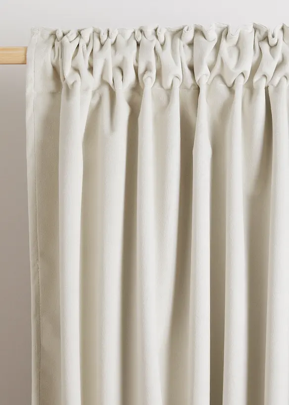 Termo-mørkleggingsgardin med fløyelsaktig overflate (1-pack), bonprix
