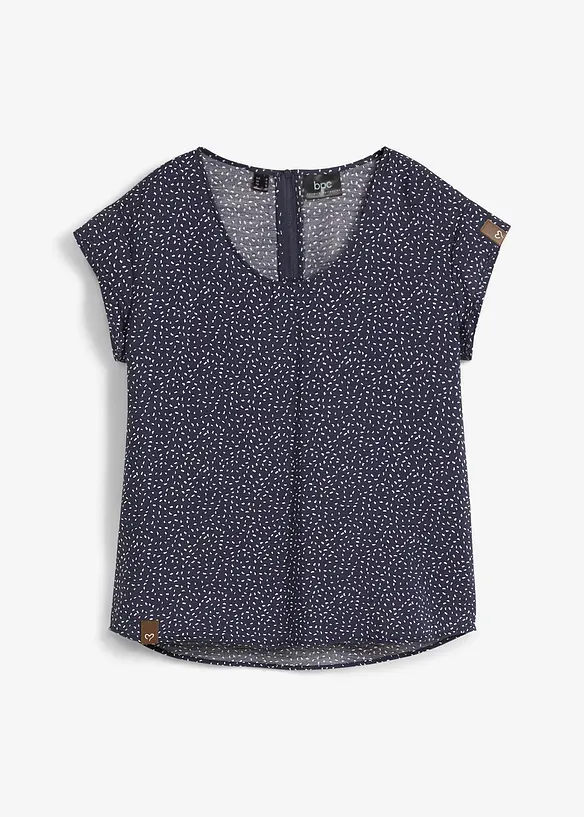 Ermeløs bluse i myk viskosemiks, bonprix