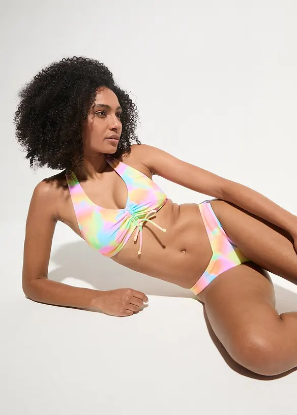 Halterneck-bikini med rynking (2-delt sett), bonprix