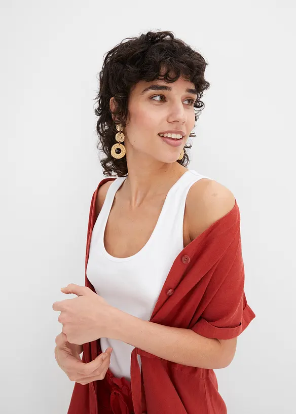 Ribbet topp, bonprix