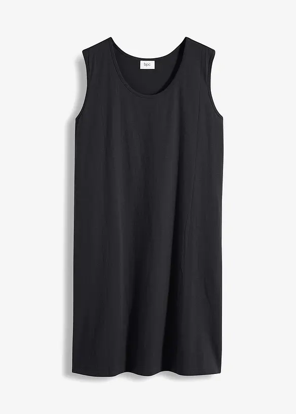 Kort jersey-kjole med A-fasong, uten arm, bonprix