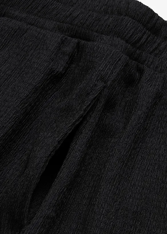 Pull on-shorts i strukturert jersey med høy midje, bonprix