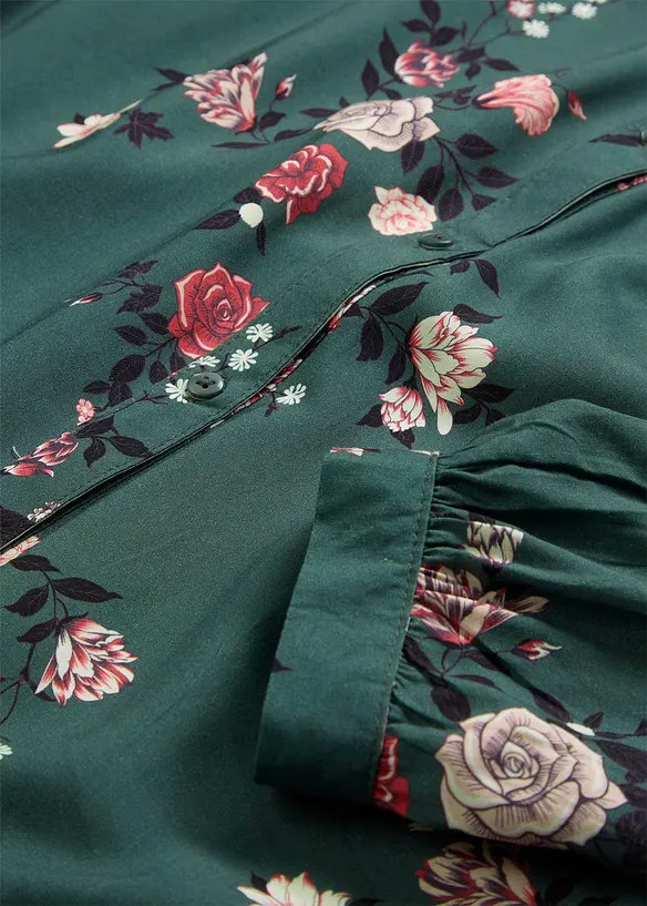 Lang bluse i lett viskose, bonprix