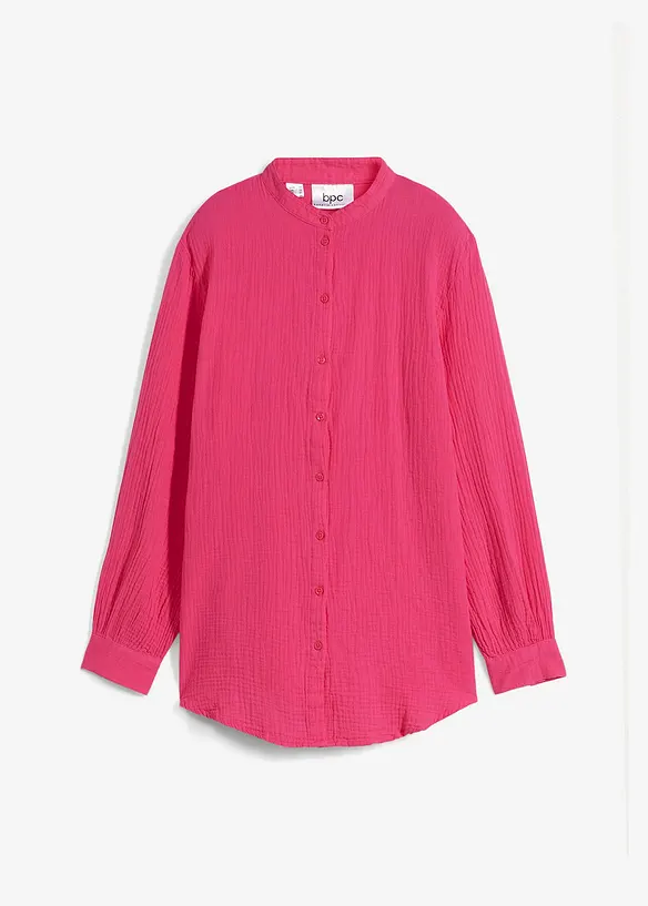 Lang bluse i bomullsmusselin, bonprix