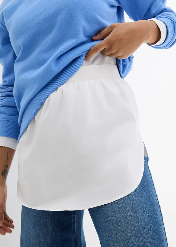 Overdels-forlengelse i bluse-materiale (2-pack), bonprix