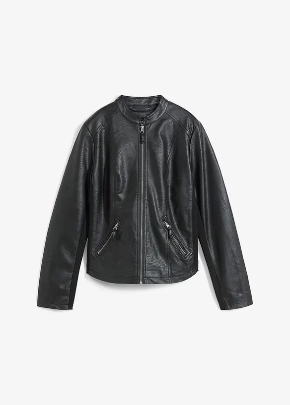 Jakke i imitert skinn av 100% viskose, bonprix