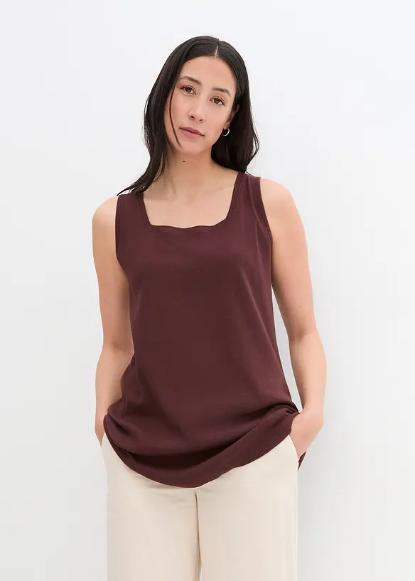 Lang singlet i 100% bomull, bonprix