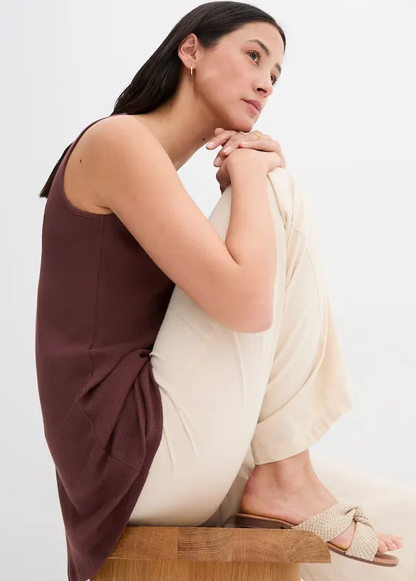 Lang singlet i 100% bomull, bonprix