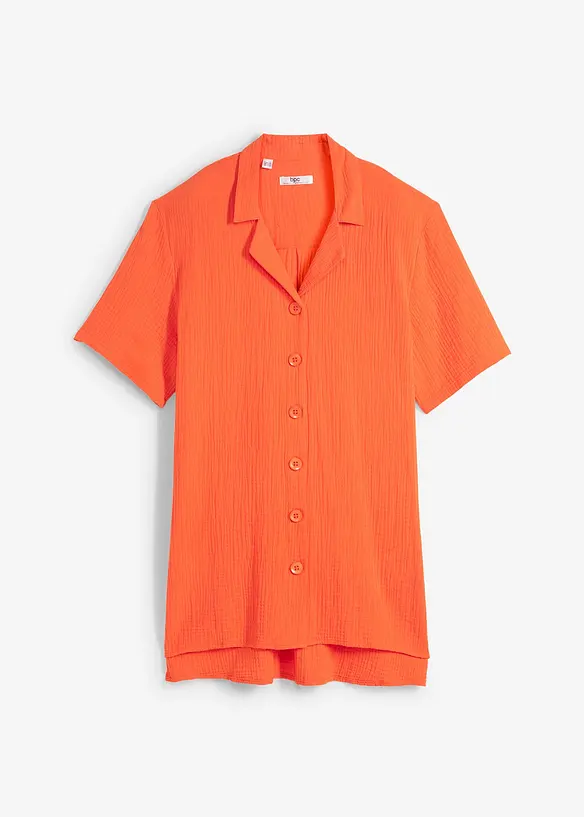 Skjortebluse i musselin, bonprix