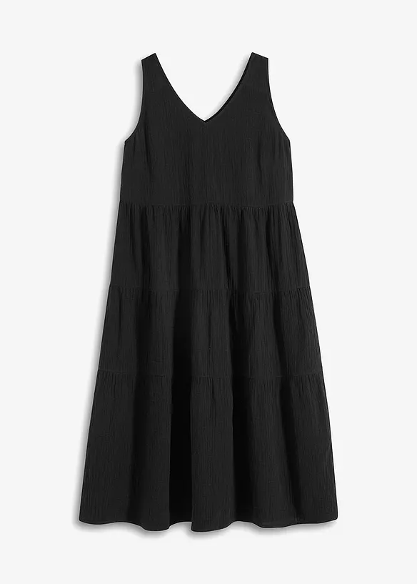 Musselin-kjole i 100% bomull, bonprix