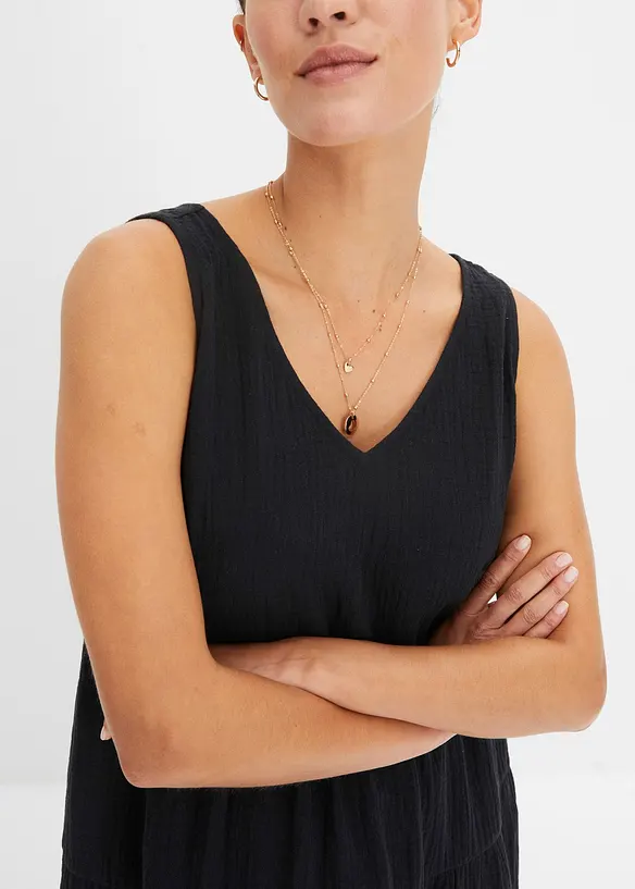 Musselin-kjole i 100% bomull, bonprix