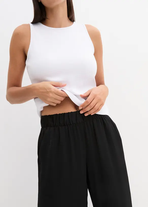 Lett, vid bukse av stukturert materiale, bonprix