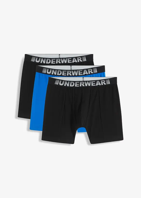 Boksershorts, tettsittende, mellomlange ben (3-pack), bonprix
