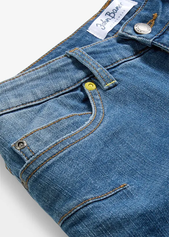 Termojeans med flannelfôr, Slim Fit, tapered, bonprix