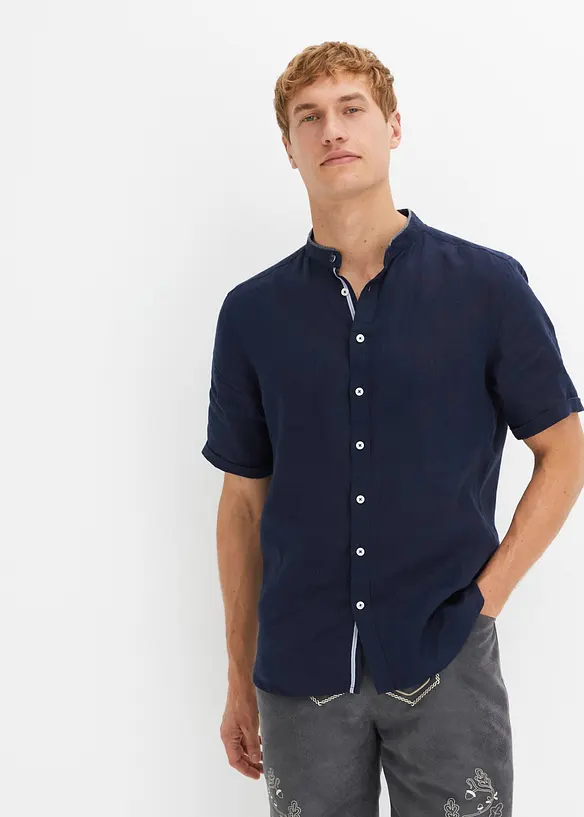 Kortermet skjorte i 100% lin, bonprix