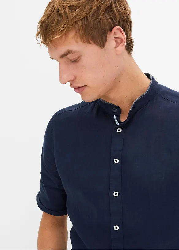 Kortermet skjorte i 100% lin, bonprix