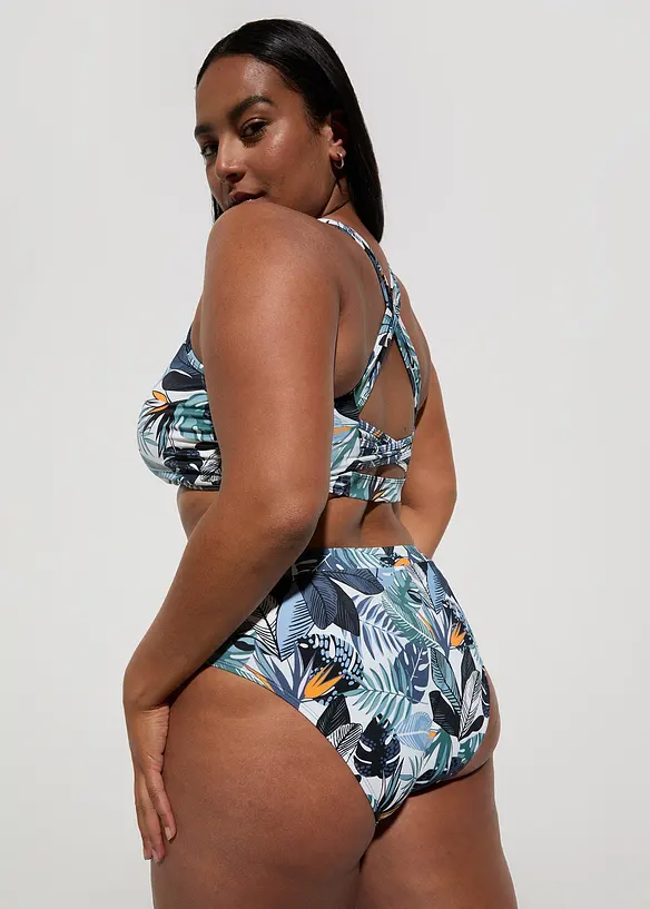 Bustier-bikini (2-delt sett) med kryssende stropper, bonprix