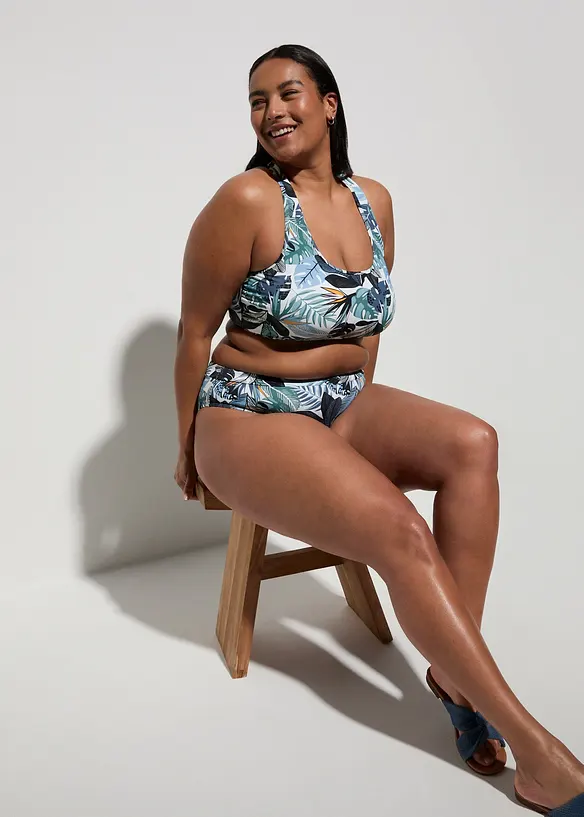Bustier-bikini (2-delt sett) med kryssende stropper, bonprix