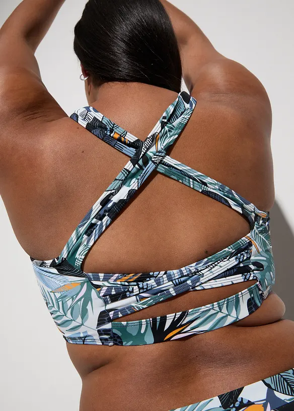 Bustier-bikini (2-delt sett) med kryssende stropper, bonprix
