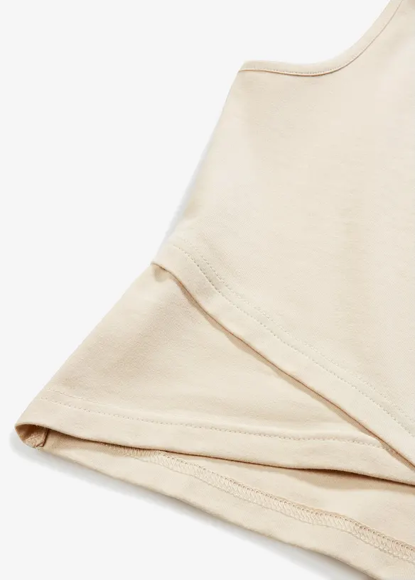 Cropped topp av myk bomullsmiks, bonprix