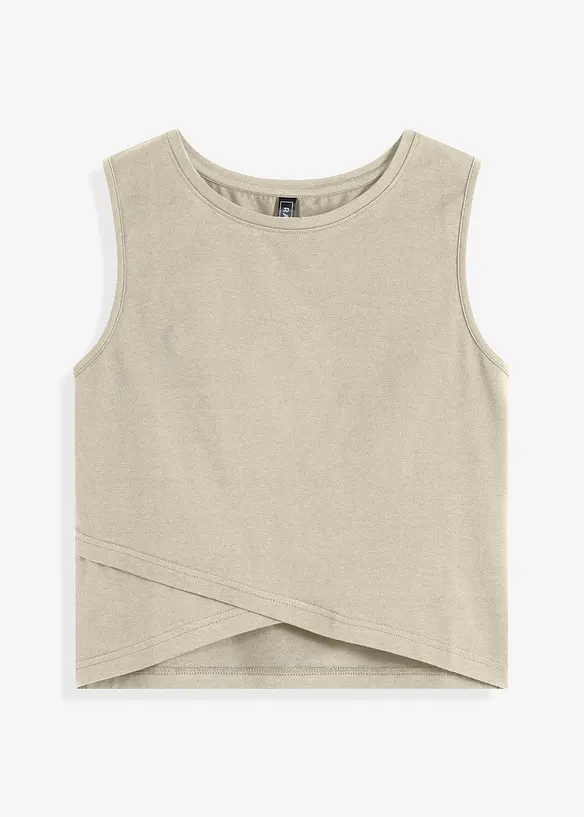 Cropped topp av myk bomullsmiks, bonprix