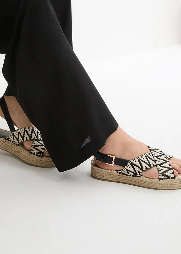 Vid palazzobukse med komfortlinning, bonprix