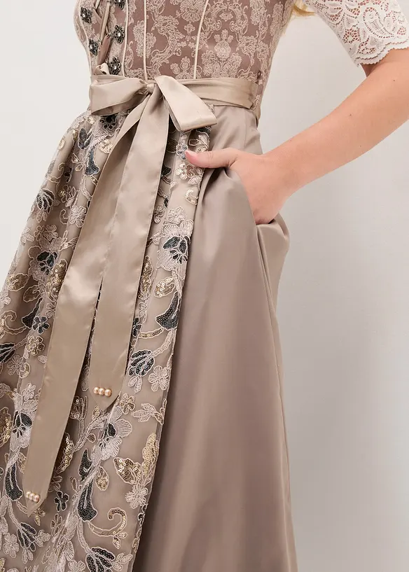Dirndl med paljett-forkle, bonprix