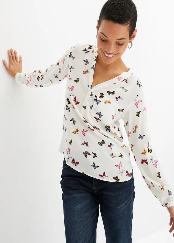 Bluse i lett viskose, bonprix