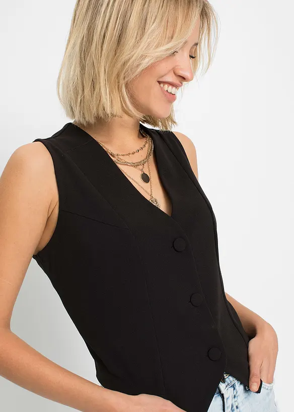 Dressvest av formstabilt interlock-materiale, bonprix