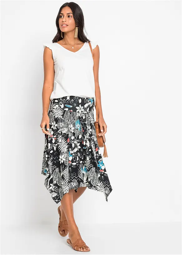 Ermeløs topp i 100% økologisk bomull, bonprix