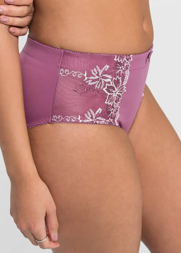 Formende truse med broderi (2-pack), bonprix