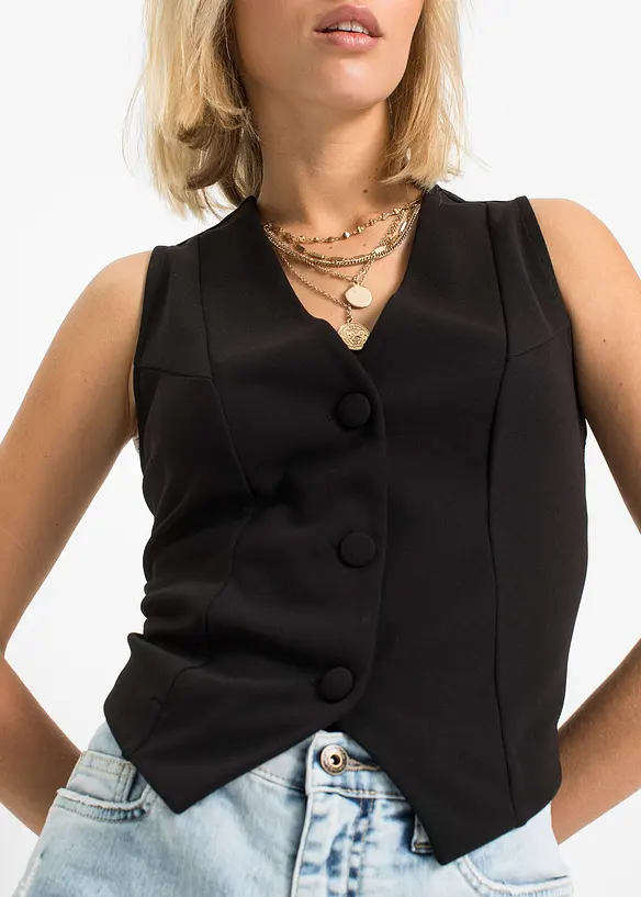 Dressvest av formstabilt interlock-materiale, bonprix