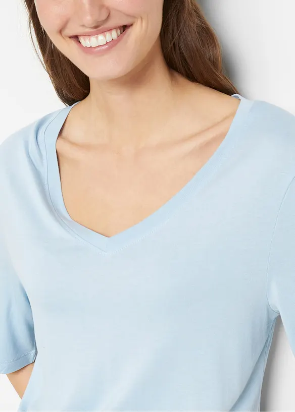 Lang topp i myk viskose (2-pack), bonprix