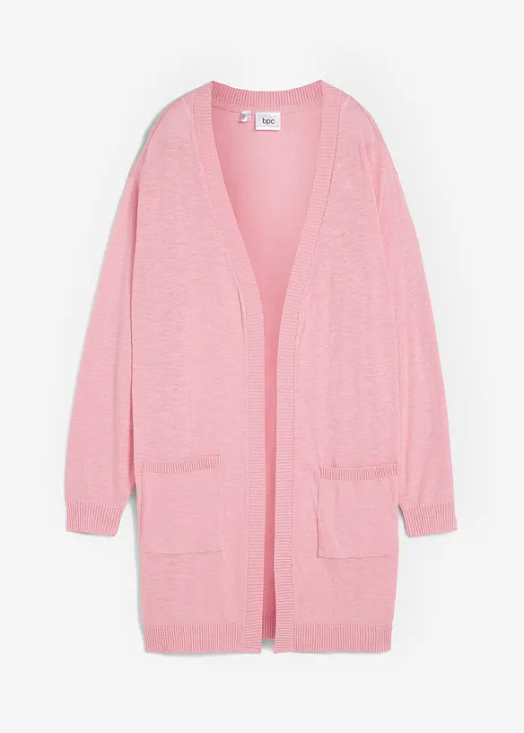 Finstrikket cardigan i bomull, bonprix