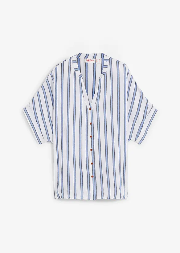 Krinklet bluse av lett viskose, bonprix