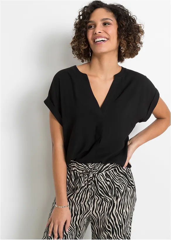Blusetunika i 100% viskose, bonprix