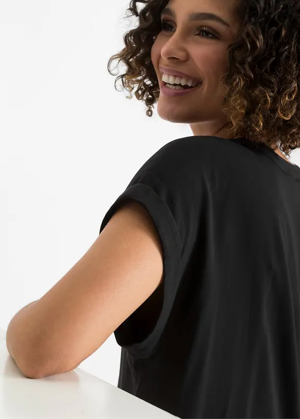 Blusetunika i 100% viskose, bonprix