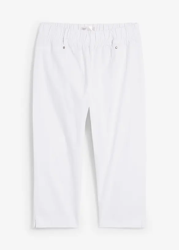 Capri-bukse med stretch og slip on-linning, bonprix