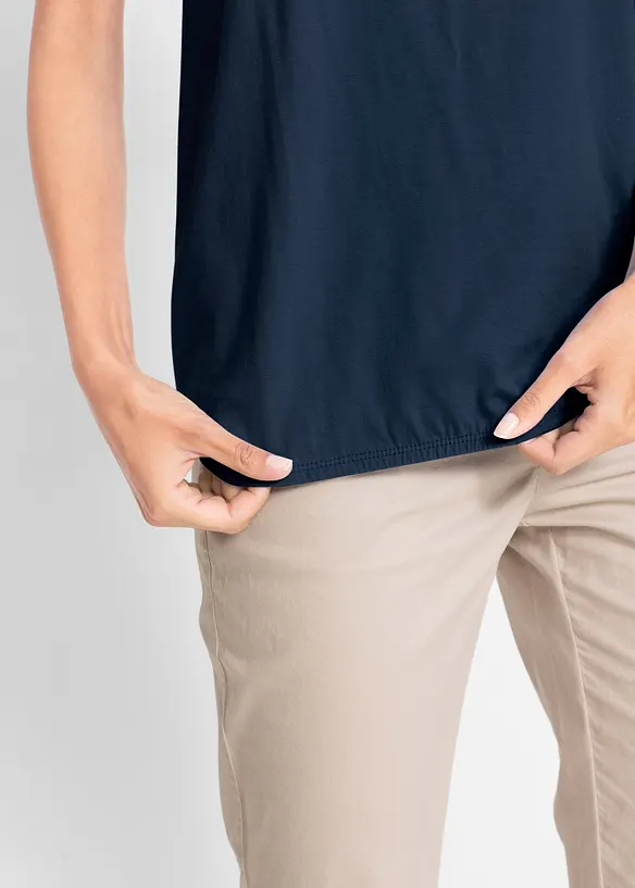 Topp i 100% bomull, kortermet, bonprix