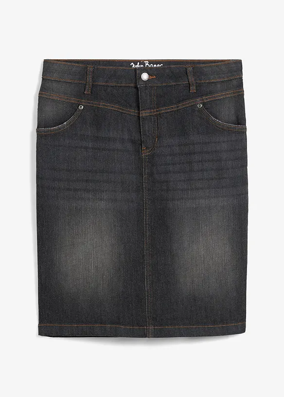 Stretch-jeansskjørt, bonprix