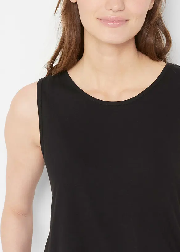 Lang topp av myk viskose, 2-pack, bonprix