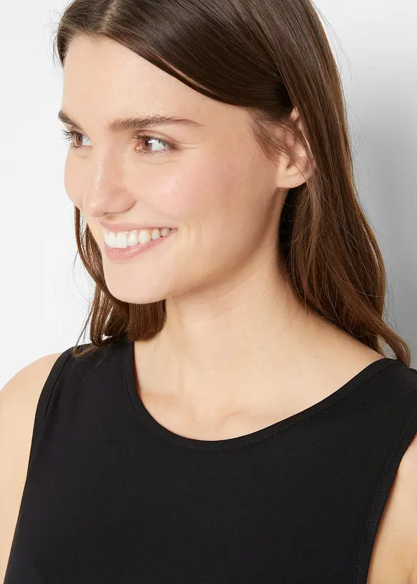 Lang topp av myk viskose, 2-pack, bonprix