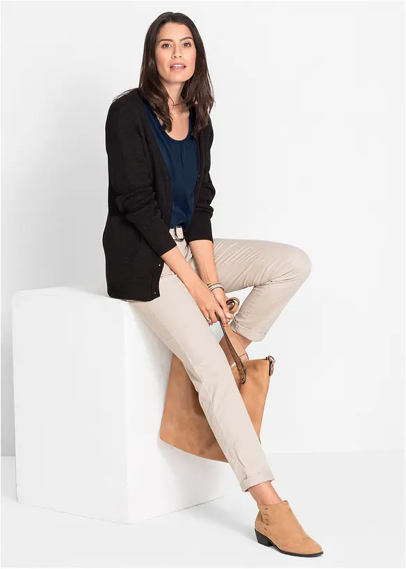 Topp i 100% bomull, kortermet, bonprix