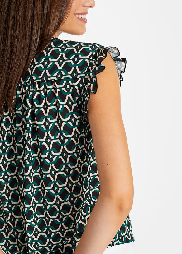 Blusetopp med print, bonprix
