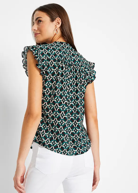 Blusetopp med print, bonprix